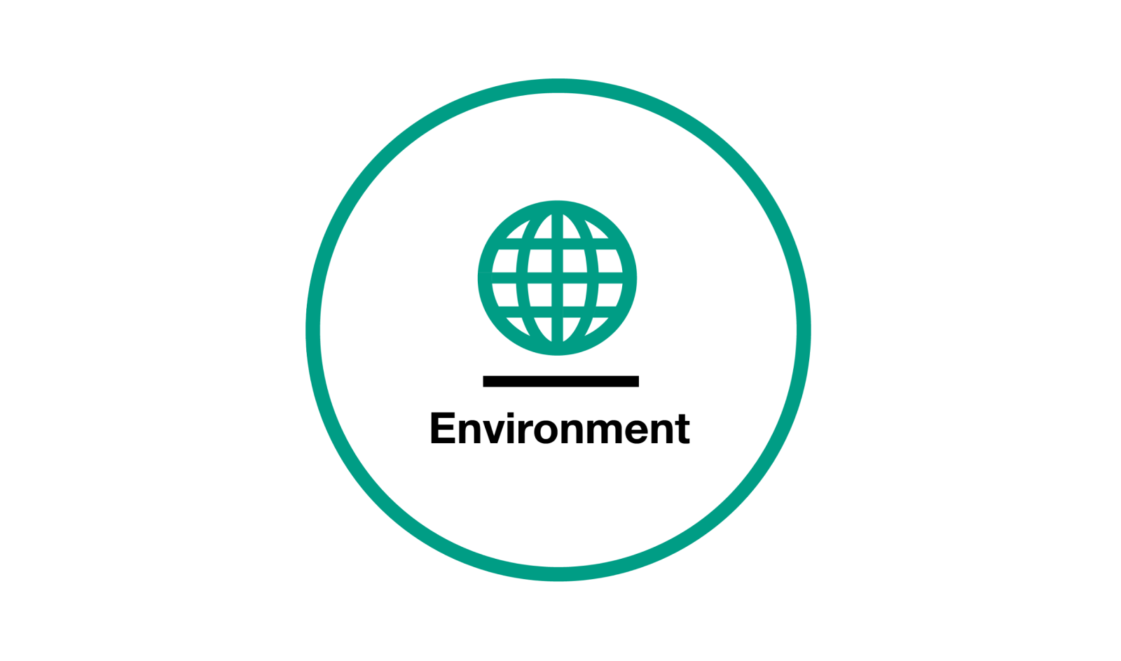 a green and white circle with a globe in the middle