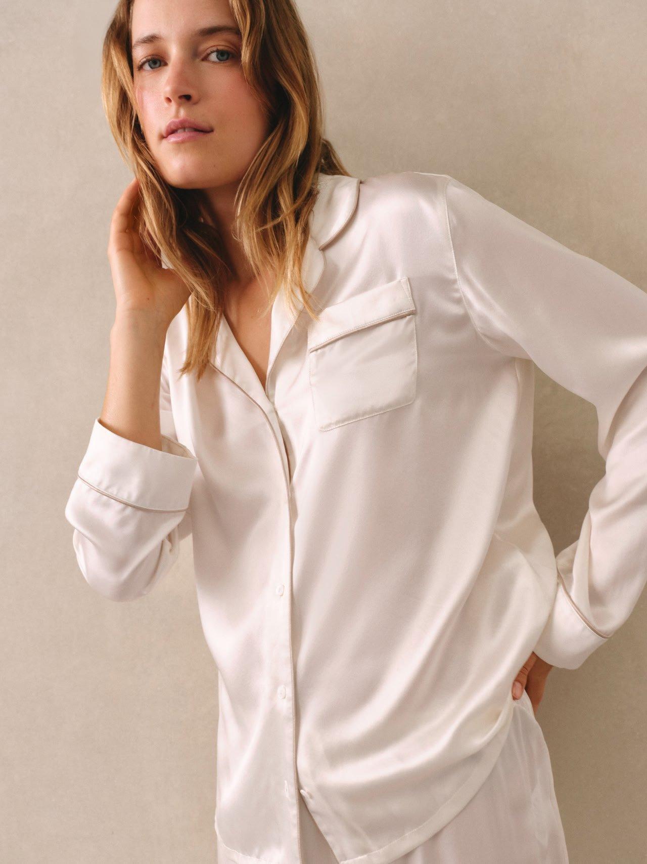Silk Classic Piped Pyjama Set