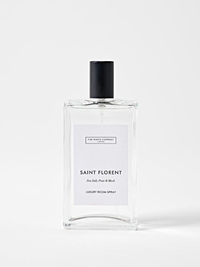 a bottle of perfume with a label that says saint florent 