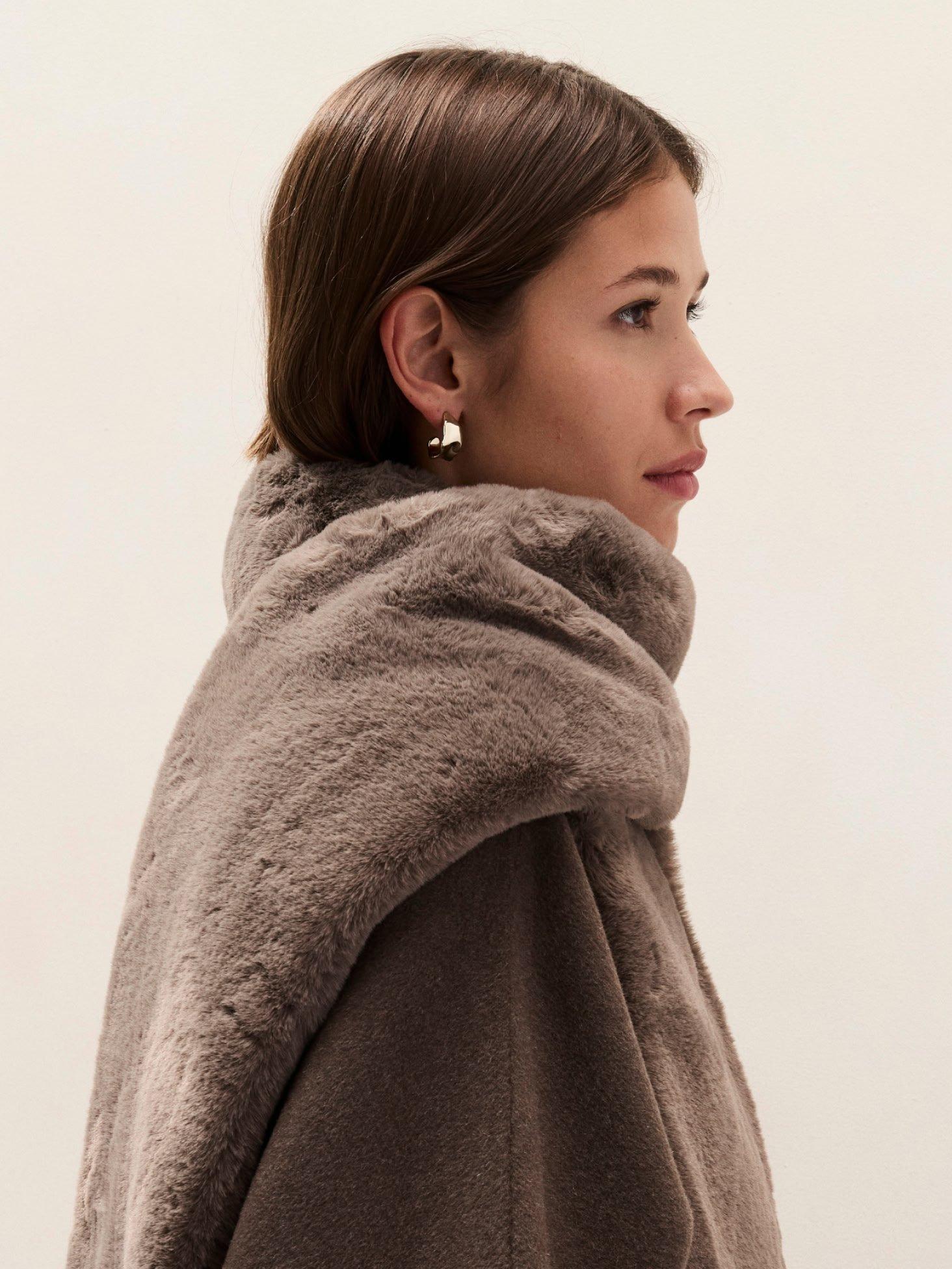 faux fur long scarf