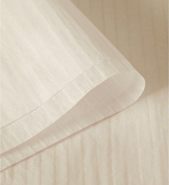 a close up of a white sheet on a bed